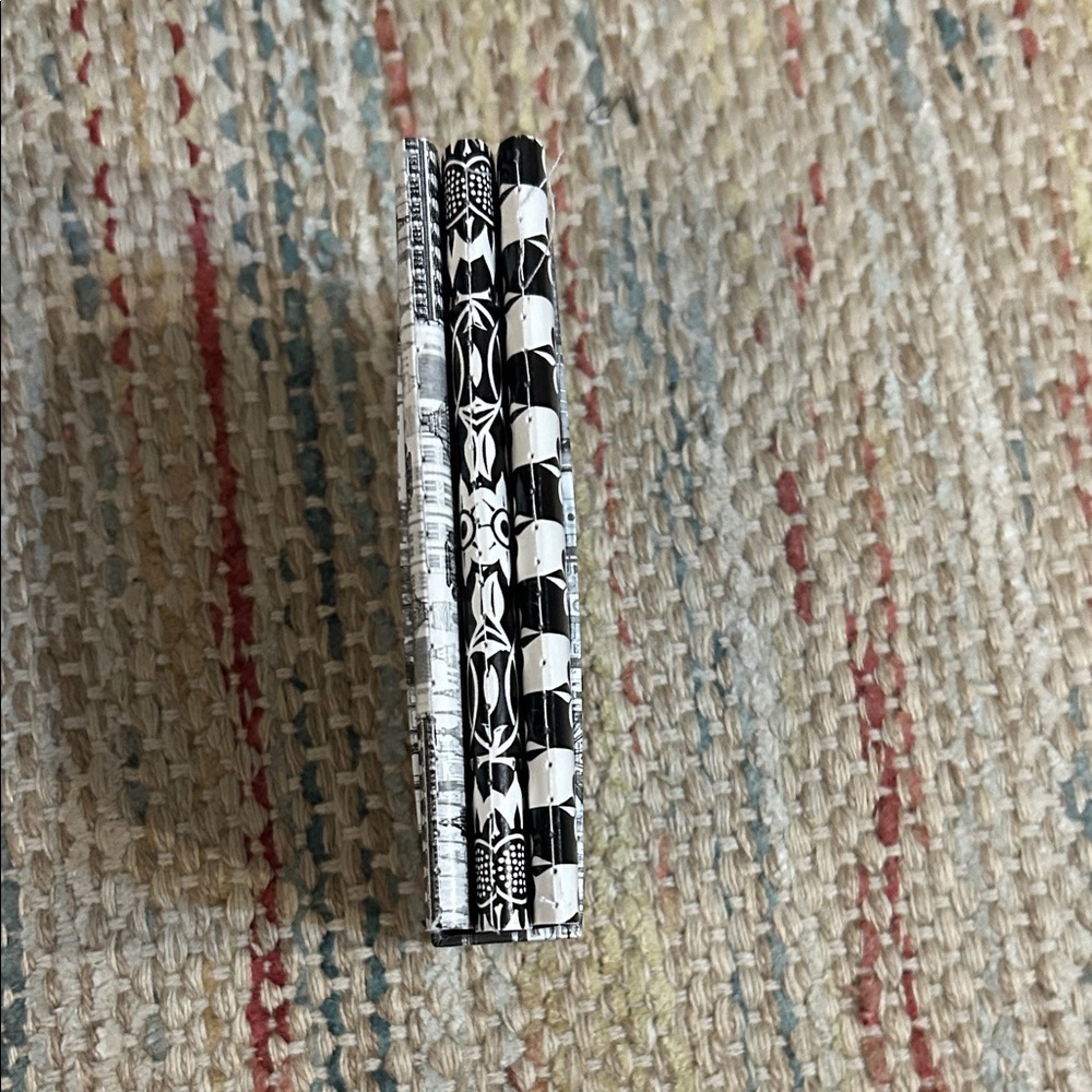Set of 3 Black and White Patterned Journal/Notebooks - Picture 2 of 4